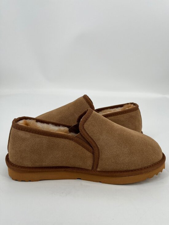 Vermont Country Store Slipper Tan Size 12M Leather Shearling Lined Slip On main image 10